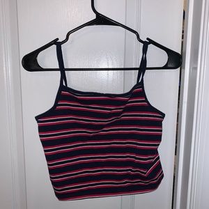 NWT red/white/blue striped crop top